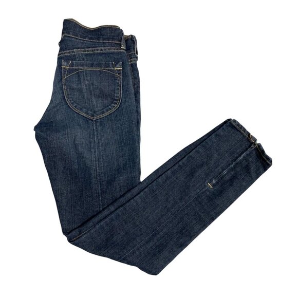 Old Navy Jeans Women's Size‎ 1 (XS) Blue High-Rise Dark Wash Denim Skinny - Picture 1 of 7